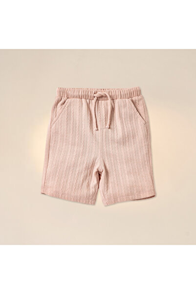 giggles Textured Polo T-shirt and Elasticated Shorts Set