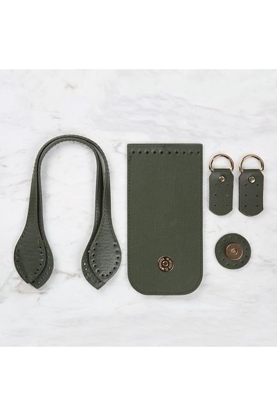 knitme Κιτ τσάντας μόδας Khaki BA-0065