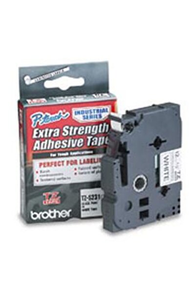 Inna marka Bandă adezivă rezistentă Brother, 12 mm, negru pe alb, TZS231