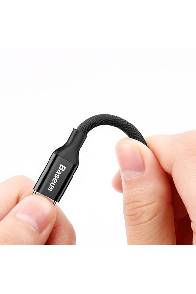 Baseus Kabel przewód w materiałowym oplocie USB - iPhone Lightning 1.8m - czarny
