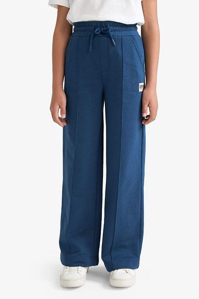 DeFacto Pantaloni de sport pentru fete, cu picioare late, cu talie elastică C7131A825AU