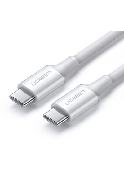 Ugreen Kabel przewód USB-C 5A szybkie ładowanie PD QC 1m biały