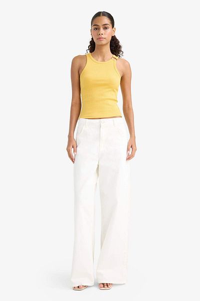 DeFacto Slim Fit Slim Fit Crew Neck Ribbed Camisole Undershirt F4994Ax25Au