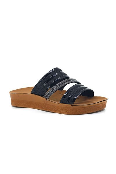 henedi Women's Wedge Heel Stone Slippers