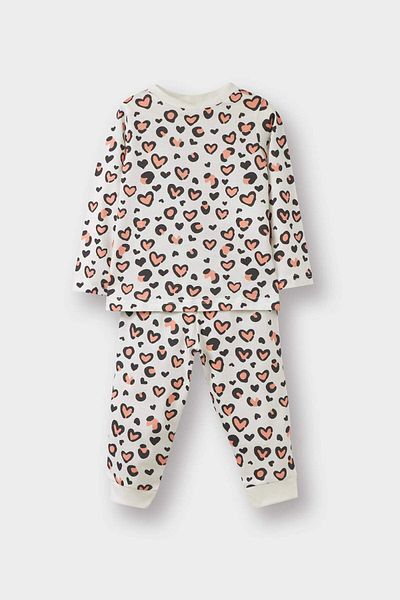 DeFacto Baby Girls Pajamas Set Patterned Long Sleeve Combed Cotton Top Long Bottom E9478A525Au