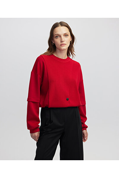 İpekyol Sweatshirt with Button Accessories