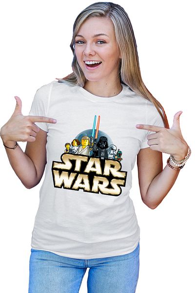 OEM Tricou Femei Star Wars Princes Darth Vader Planets Laser