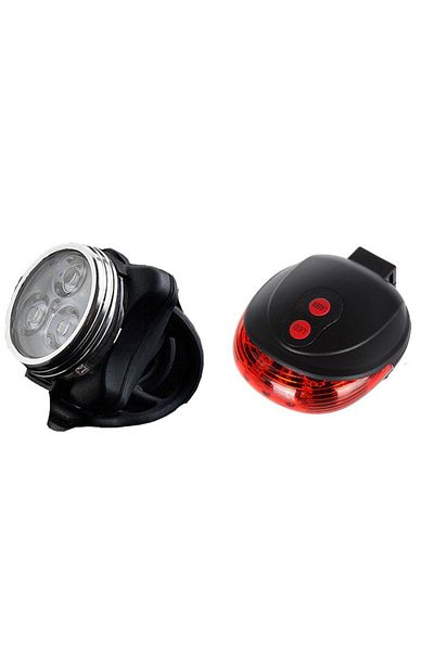 Carsons Far 3 LED reîncărcabil USB, stop laser 5 LED, kit set lumini, negru
