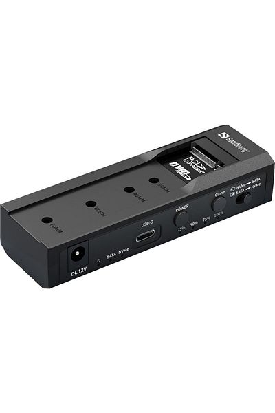 Sandberg Klon-owniak USB3: M2 NVMe SATA, Stacja Dokująca USB3: M2 NVMe SATA, 136-49
