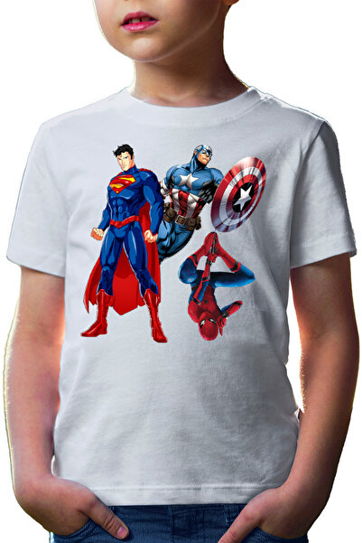 OEM Tricou copii Superman Captain America Spiderman
