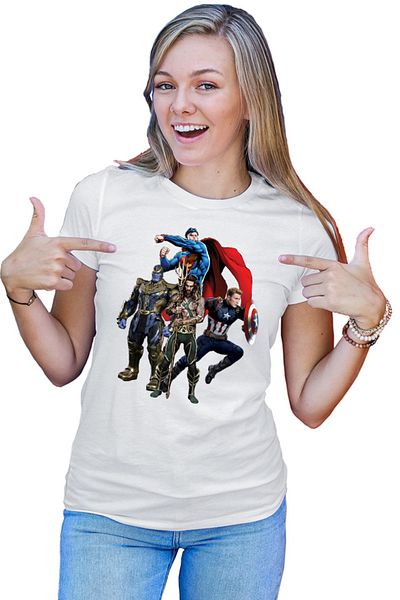 OEM Tricou Femei Aquaman Leader Superman Captain America Thanos
