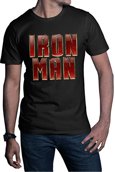 OEM Ανδρικό T-shirt Ironman Logo Metal Comics Cartoons American