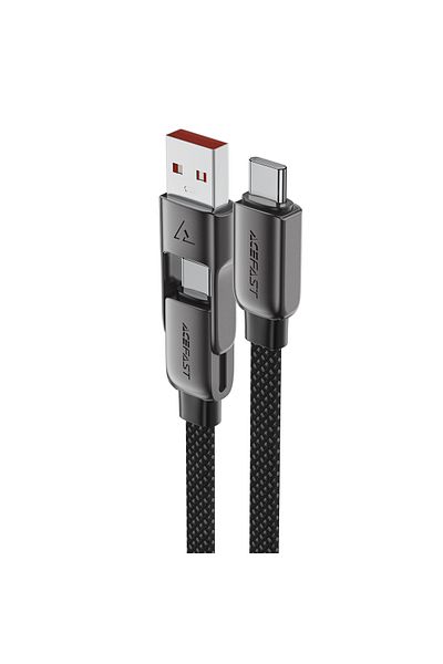 Acefast Kabel przewód USB-C - USB-A / USB-C 480Mb/s 3A 1.2m - czarny