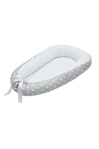 Scamp Bebe Cuib bebelusi Scamp, Premium Baby Nest, cu saltea de cocos, 100% bumbac, antialergic
