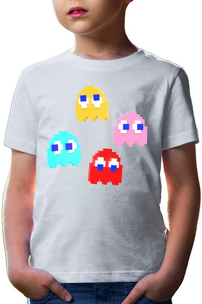OEM Tricou copii Pac Man Little Ghost Blinky Pinky Achievment Goal