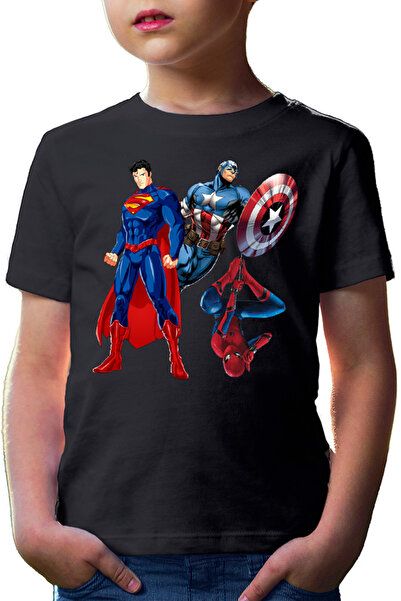 OEM Tricou copii Superman Captain America Spiderman