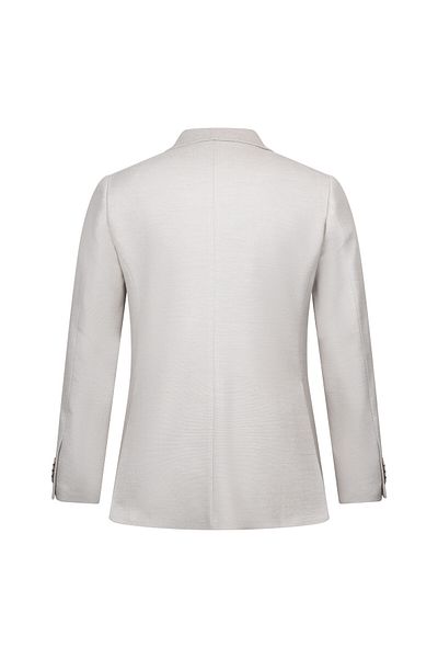 Hatemoğlu Beige Comfort Fit Pointed Collar Patterned Classic Jacket