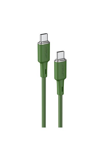 Acefast Kabel przewód USB-C 60W 20V 3A 1.2m zielony oliwkowy