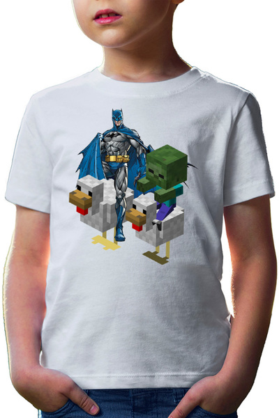 OEM Tricou copii Batman Minecraft Chicken Race Zombie Puzzle Pixels