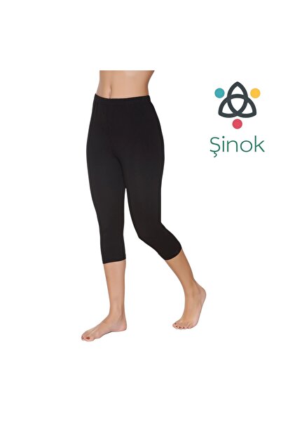 ŞİNOK Women's Lycra Plain Knee Length Leggings with Oversized Size