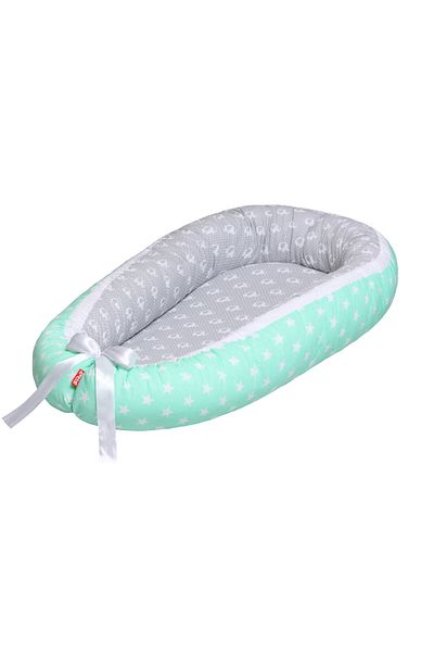 Scamp Bebe Cuib bebelusi Scamp, Premium Baby Nest, cu saltea de cocos, 100% bumbac, antialergic
