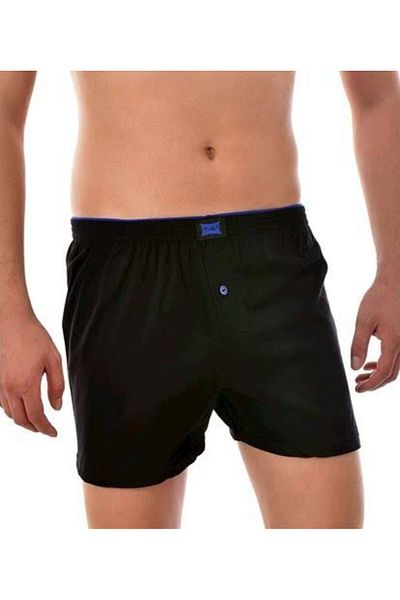 By Tutku Men's Combed Towel Boxer - Size L - Black