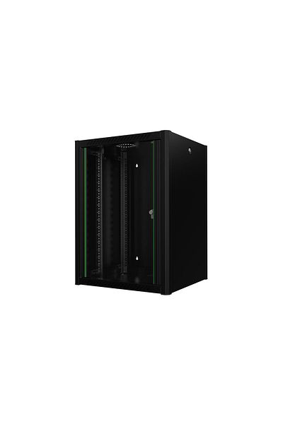 Inna marka Szafa Rack Lanview 19" 16U Pro do montażu na ścianie 600x560x823mm - Czarna, RWP16U56BL