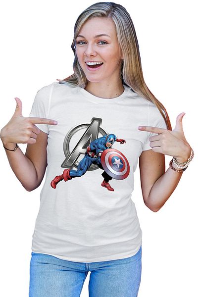OEM Tricou Femei Captain America Avangers Logo Marvel Universe