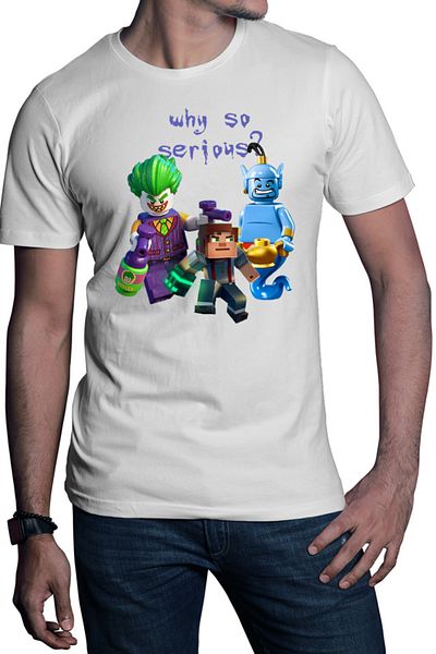 OEM Tricou barbati Joker Why Serious Alladin Spirit Minecraft Game