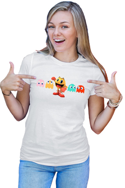 OEM Tricou Femei Pac Man Ball Big Bandai Namco Toru Iwatani
