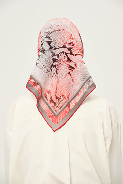 Madame Polo Printed Chiffon Scarf Multicolor Non-Slip 90X90 cm