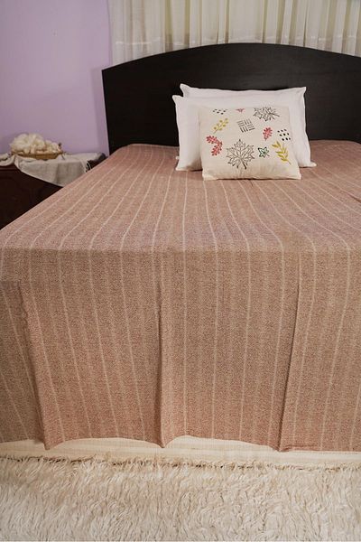 Defne&Apollon İpekçilik Natural Line – Handwoven 80% Cotton 20% Linen Double Pique - Salmon