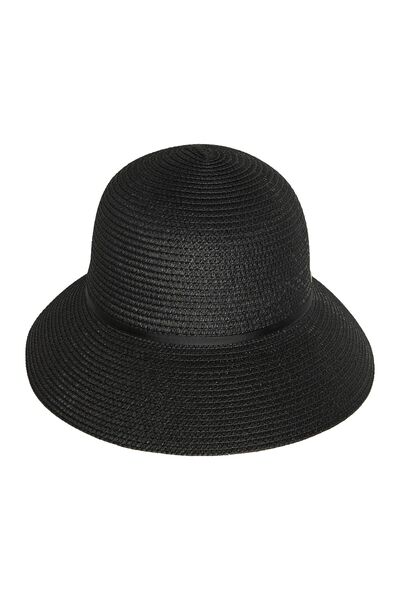 ESOTIQ Pălărie de vară din paie pentru femei, rotundă, țesută, pentru plajă, stil boem | Firenze