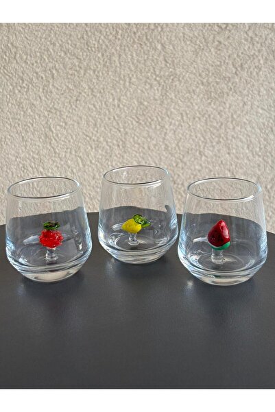 shop 3lü Kahve Yanı Bardağı 95 cc - Murano Cam Figürlü