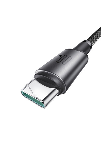 Joyroom Kabel przewód USB-C - USB-C z organizerem uchwytem magnetycznym 1.2m - szary