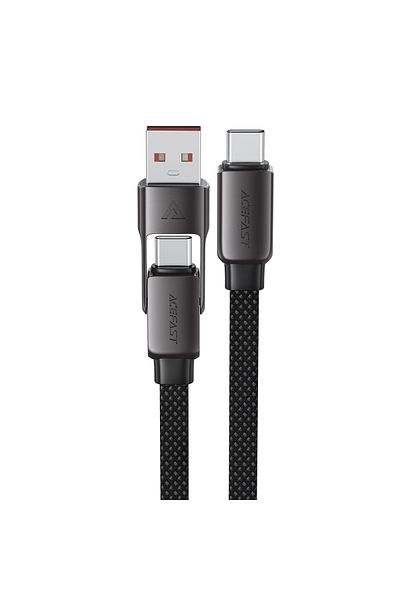 Acefast Kabel przewód USB-C - USB-A / USB-C 480Mb/s 3A 0.2m - czarny