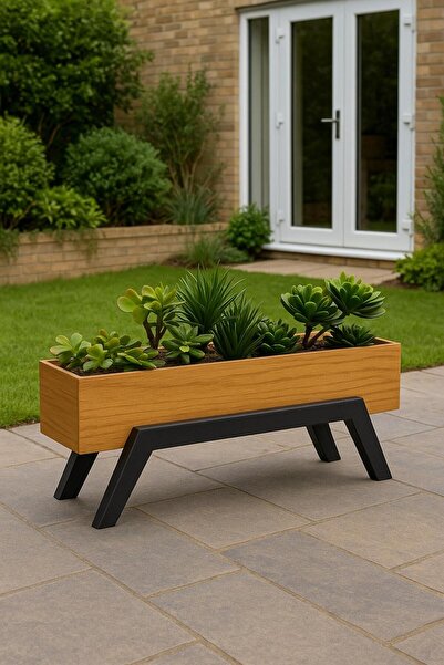 MAVİ TREND İç Mekan Saksı Kutusu Standlı, Mutfak Depolama, Ev Dekorasyonu, Ot...