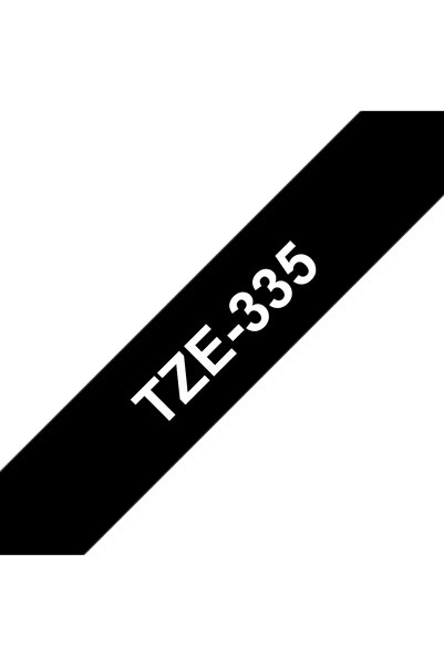 Inna marka Bandă adezivă Brother P-Touch alb pe negru 12 mm, TZE-335
