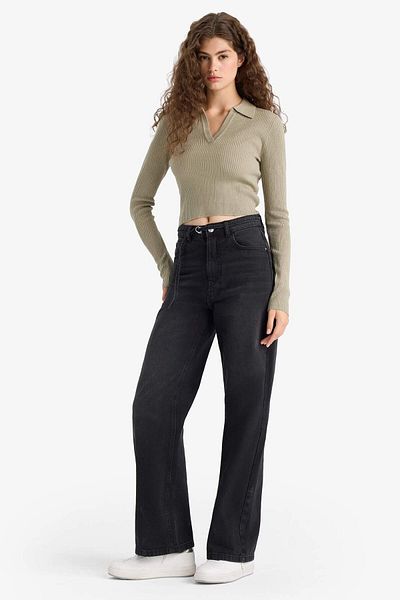 DeFacto Coool Slim Fit Slim Fit Polo Neck Sweater X4929Az25Wn