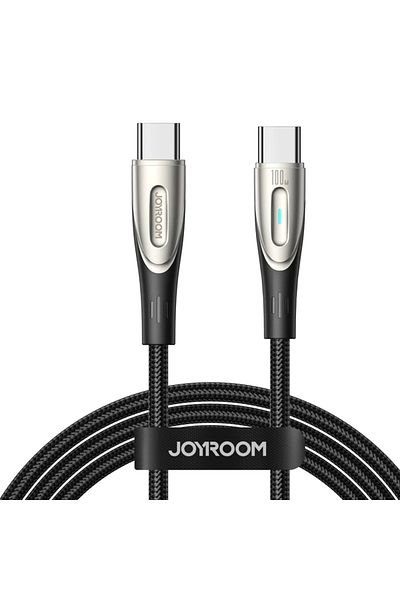 Joyroom Cablu împletit negru Pioneer Series USB-C 240W 1.2m