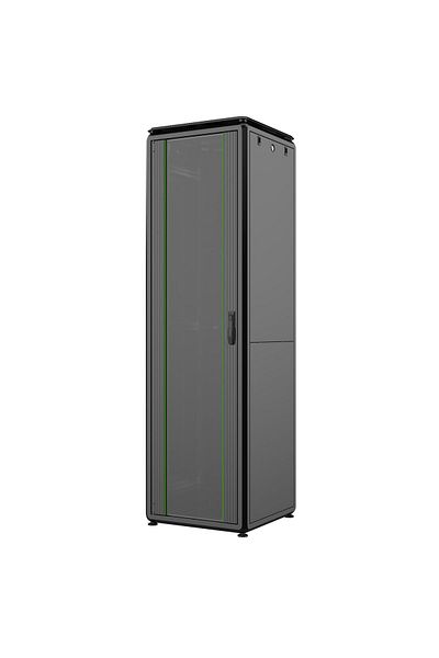 Inna marka Szafa Rack Lanview 19" 42U 600x600x2053mm Data Line - Czarna, RDL42U66BL