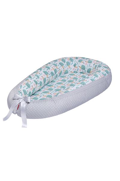 Scamp Bebe Cuib bebelusi Scamp, Premium Baby Nest, cu saltea de cocos, 100% bumbac, antialergic