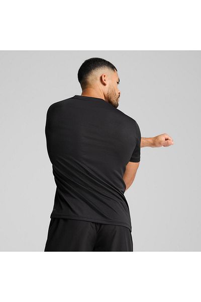 Puma Μπλούζα M Tad Essential Poly Texture Tee Bl, Μαύρο, Ανδρικό