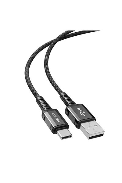 Acefast Kabel przewód w oplocie USB - USB-C 3A 1.2m czarny
