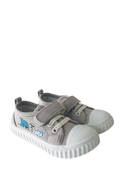 Stella Pendenza Gri Kids Çocuk Unisex Sneakers Spor Ayakkabı Cırtlı Bağcıklı KP-9502