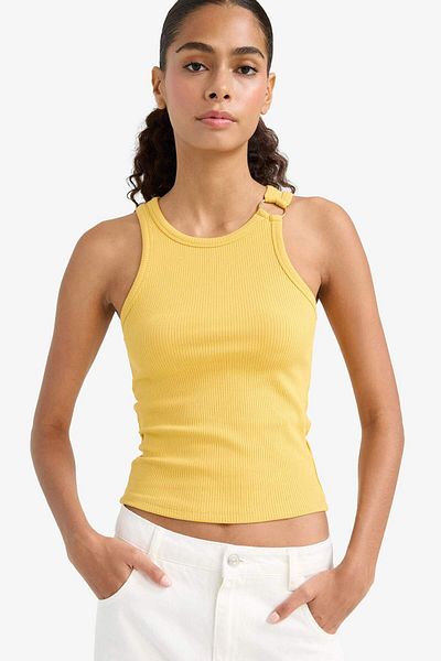 DeFacto Slim Fit Slim Fit Crew Neck Ribbed Camisole Undershirt F4994Ax25Au