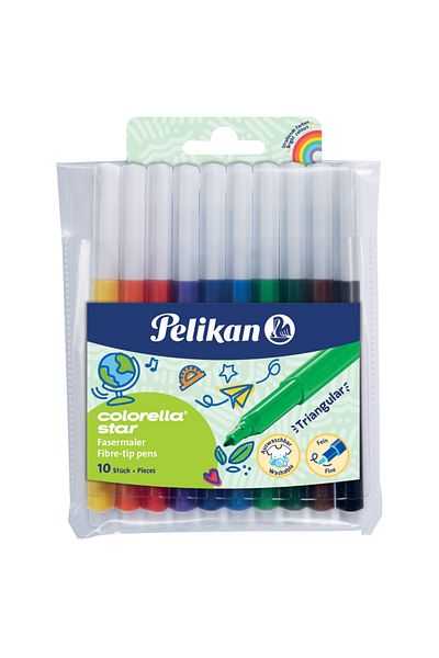 Pelikan Colorella Star C303 Markers, Material Plastic, Assorted Colors, Set of 10
