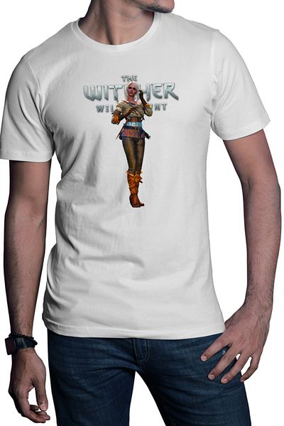 OEM Men's T-shirt Witcher Ciri Adventure Horror Exorcist Game