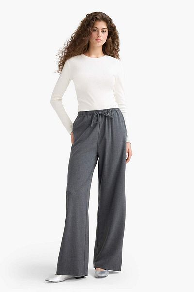 DeFacto Coool Wide Leg Normal Waist Trousers C1428Ax25Au