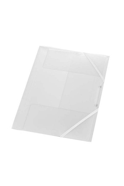 Herlitz Dosar cu elastic, format A4, cotor 15 mm, material PP, culoare alb translucid